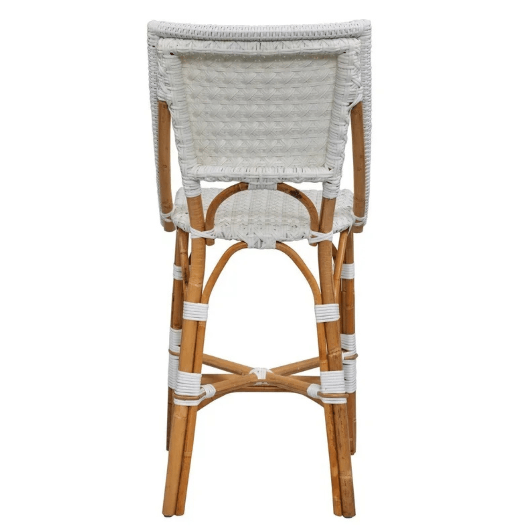 Biscayne Bistro Counter Stool - White & Natural - Our Boat House