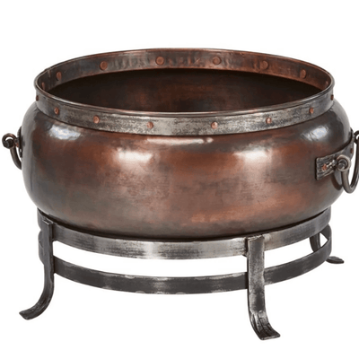 Blackstone Rustic Round Copper Fire Pit Cauldron - Our Boat House