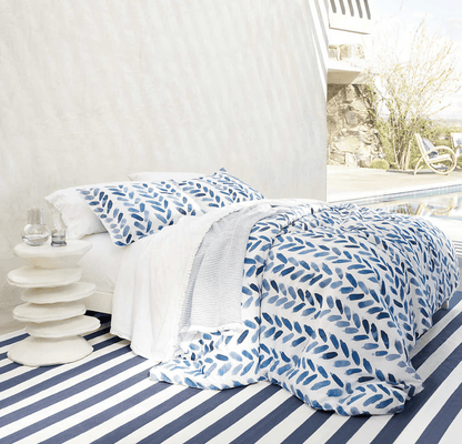 Blue Brush Sham - Our Boat House