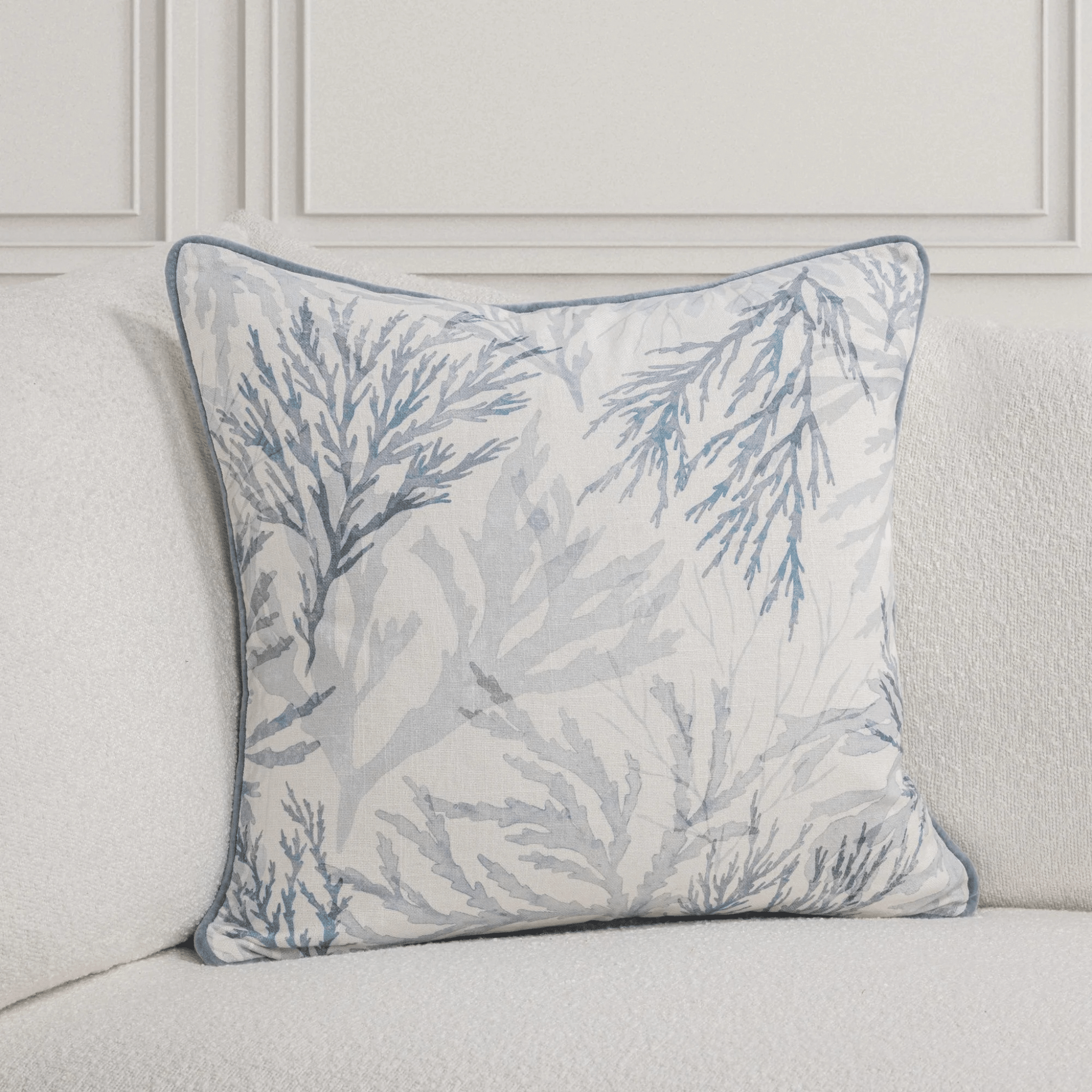Blue Lagoon Translucent Coral Pillows - s/2 - coastal inspired home furnishing