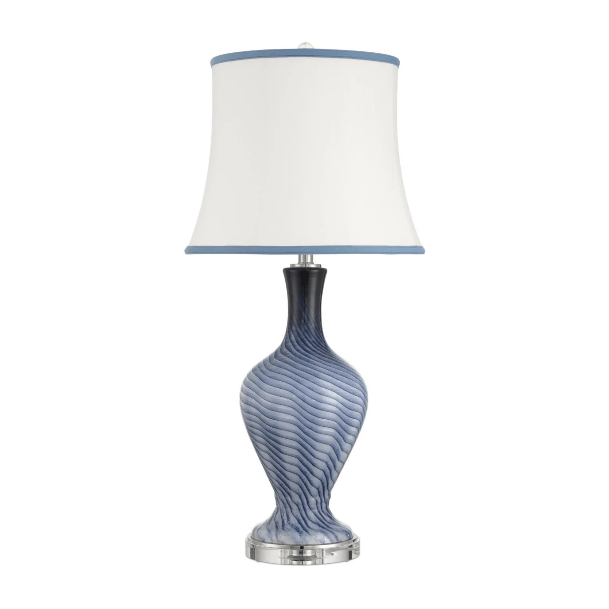 Blue Waves Table Lamp - Our Boat House