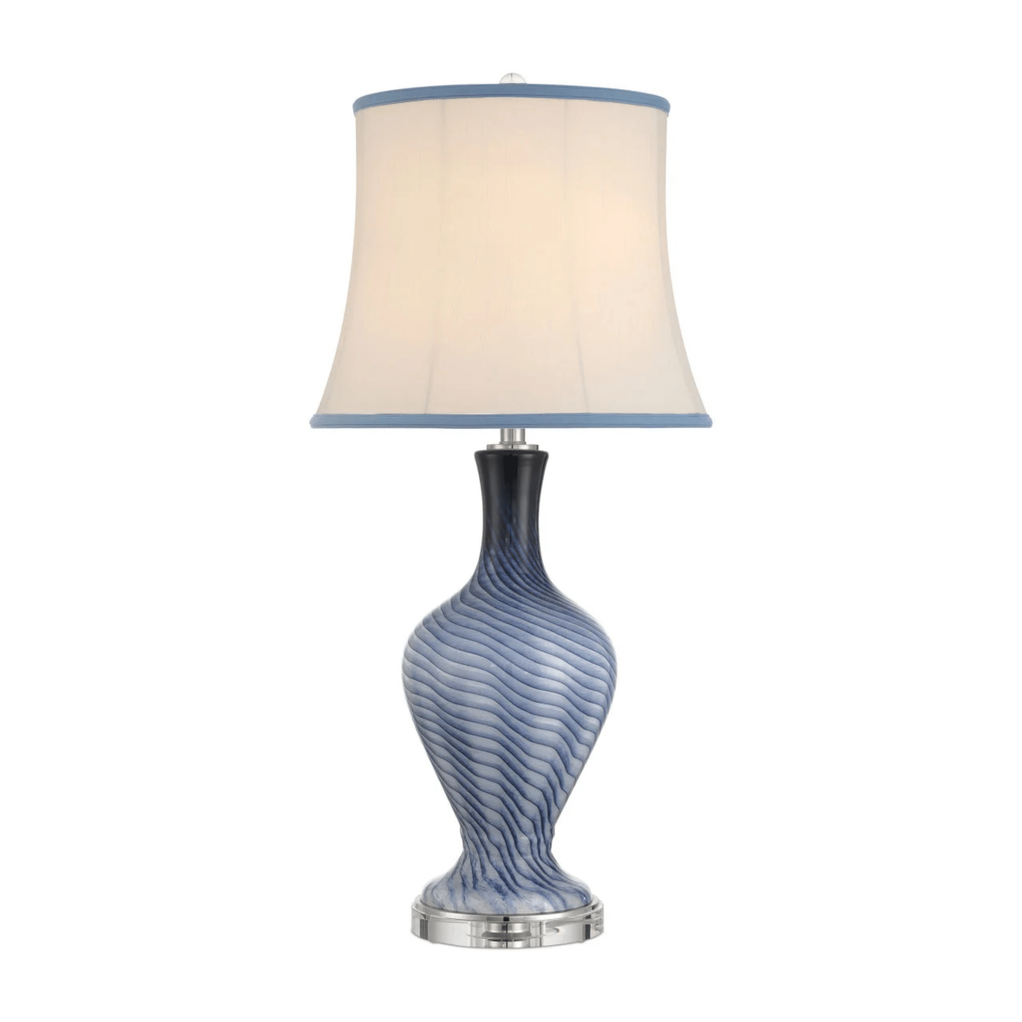 Blue Waves Table Lamp - Our Boat House