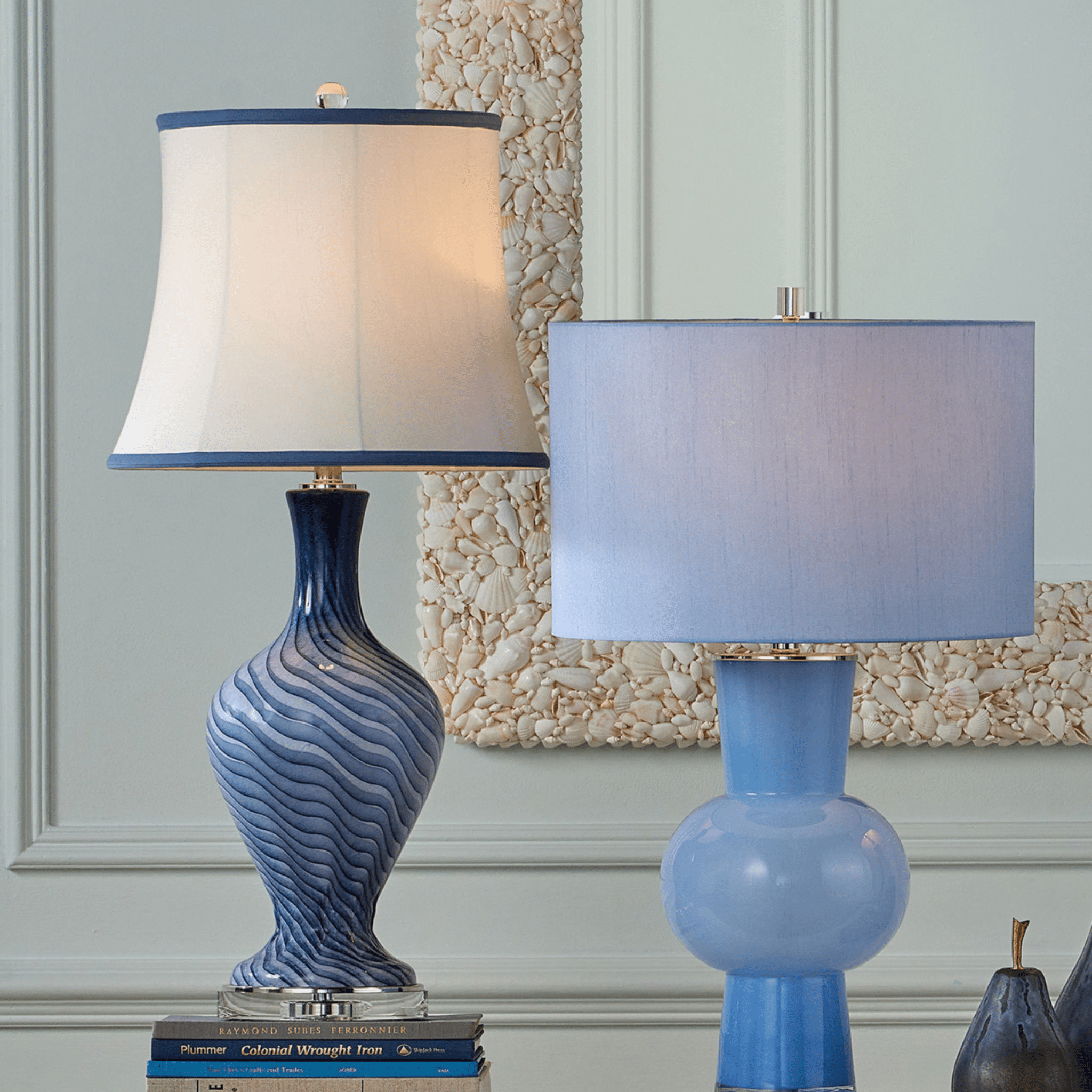 Blue Waves Table Lamp - Our Boat House