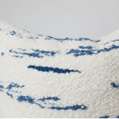 Bouclé Bianco & Azure Multi Stripes - Our Boat House