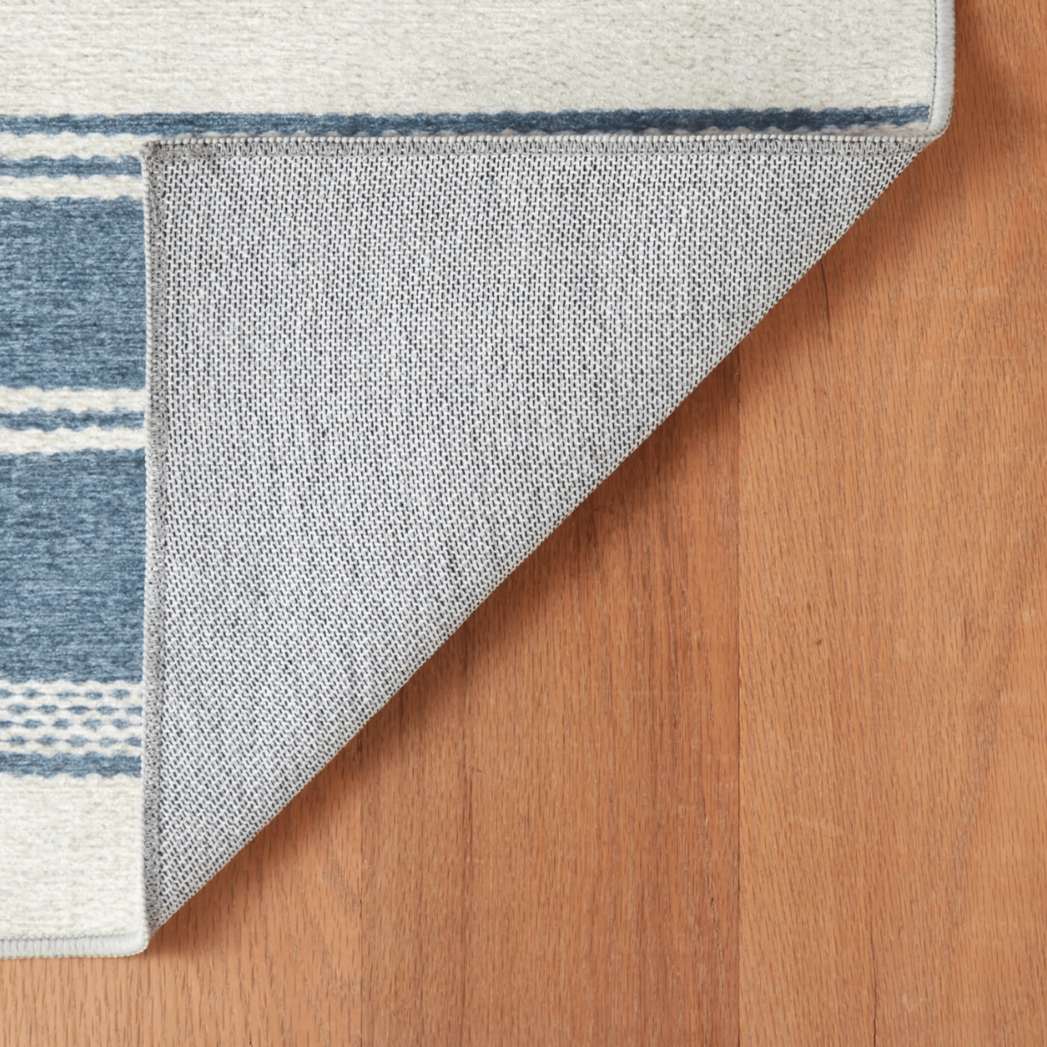 Bowman Stripe Washable Rug - Blue - Our Boat House