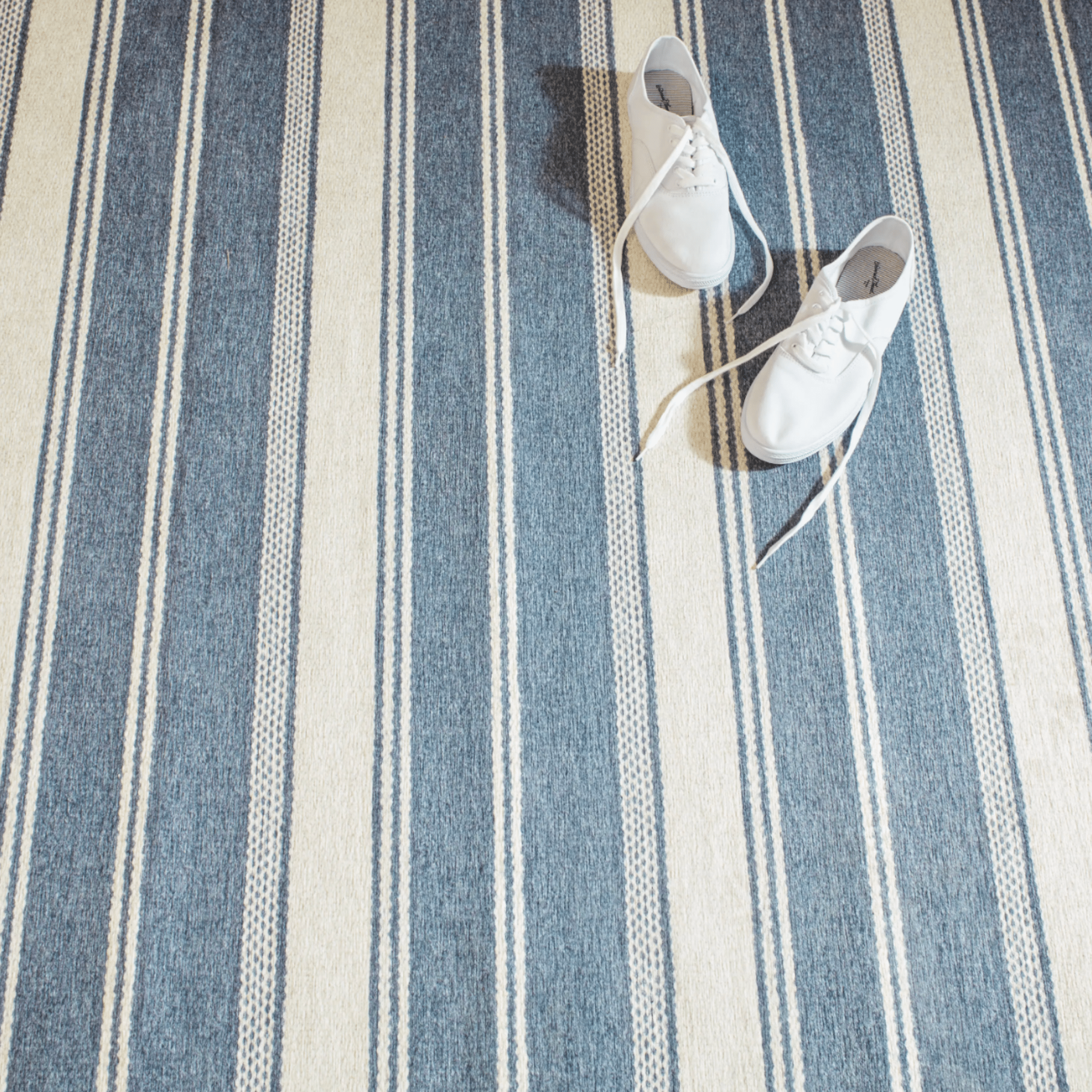 Bowman Stripe Washable Rug - Blue - coastal inspired home furnishing lifestyle