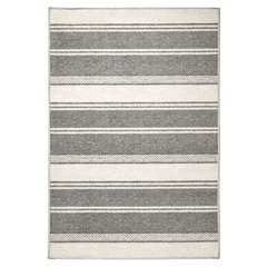 Bowman Stripe Washable Rug - Grey - Our Boat House