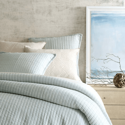 Boyfriend Matelasse Coverlet - Sky - Our Boat House