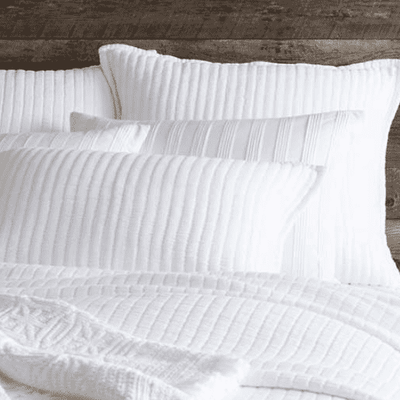 Boyfriend Matelasse Sham - White - Our Boat House