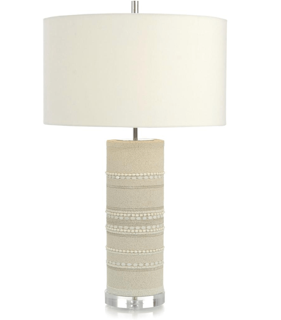 Brady Beaded Column Table Lamp - Our Boat House