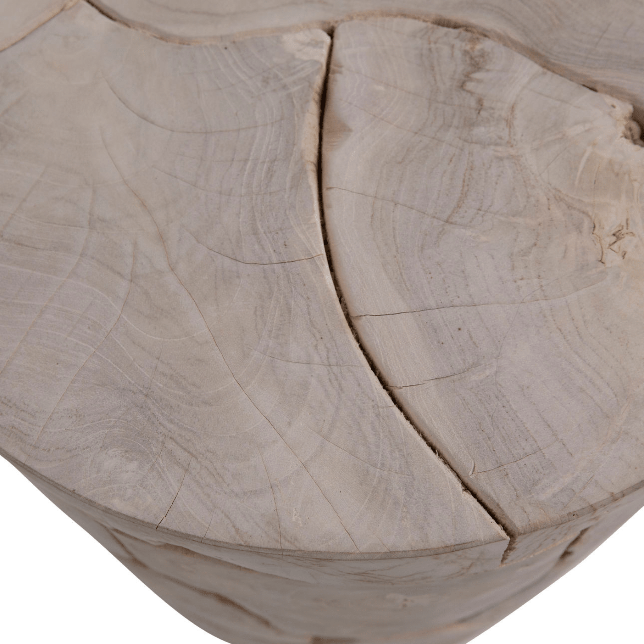 Brantly Round Teak Slice Side Table - Our Boat House