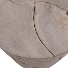 Brantly Round Teak Slice Side Table - Our Boat House