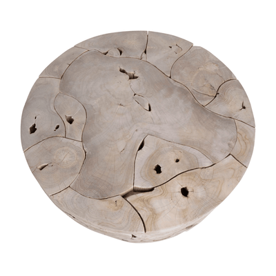 Brantly Round Teak Wood Coffee Table - Our Boat House