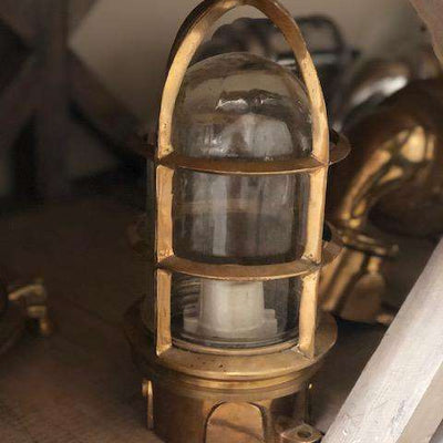 Brass Caged Piling Light - Our Boat House