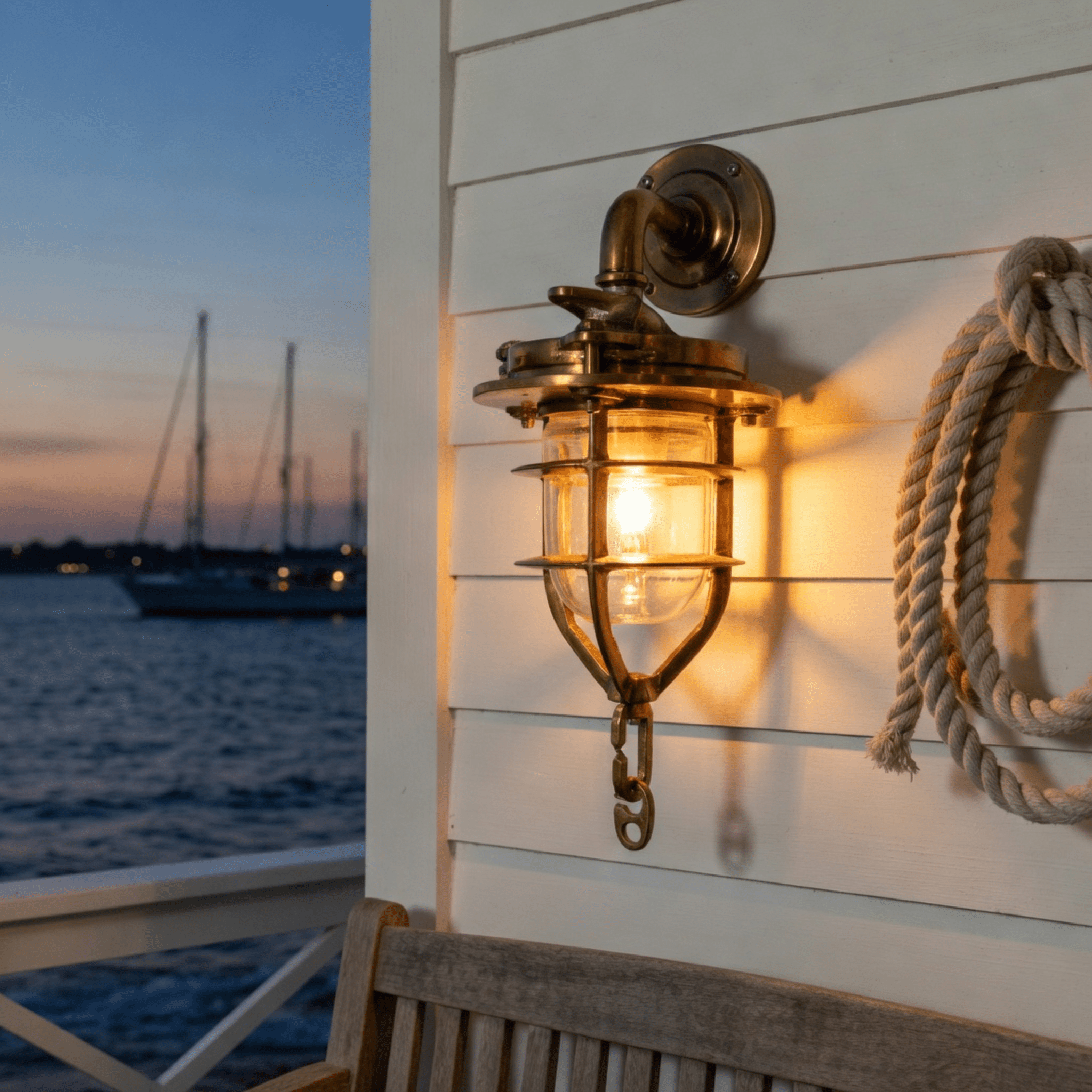 Brass Convoy Sconce Light - Our Boat House
