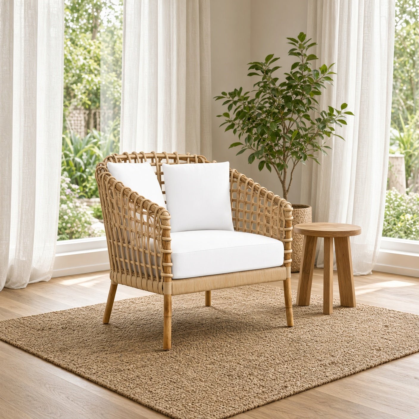 Brianna Rattan Accent Chair - Our Boat House