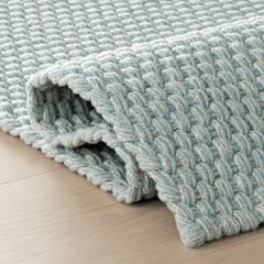 Bridges Rope Rug - Light Blue - Our Boat House