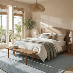 Bridges Rope Rug - Light Blue - Our Boat House