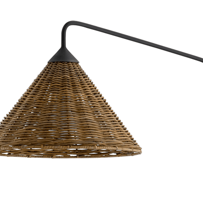Brighton Rattan Swing Arm Sconce - Our Boat House