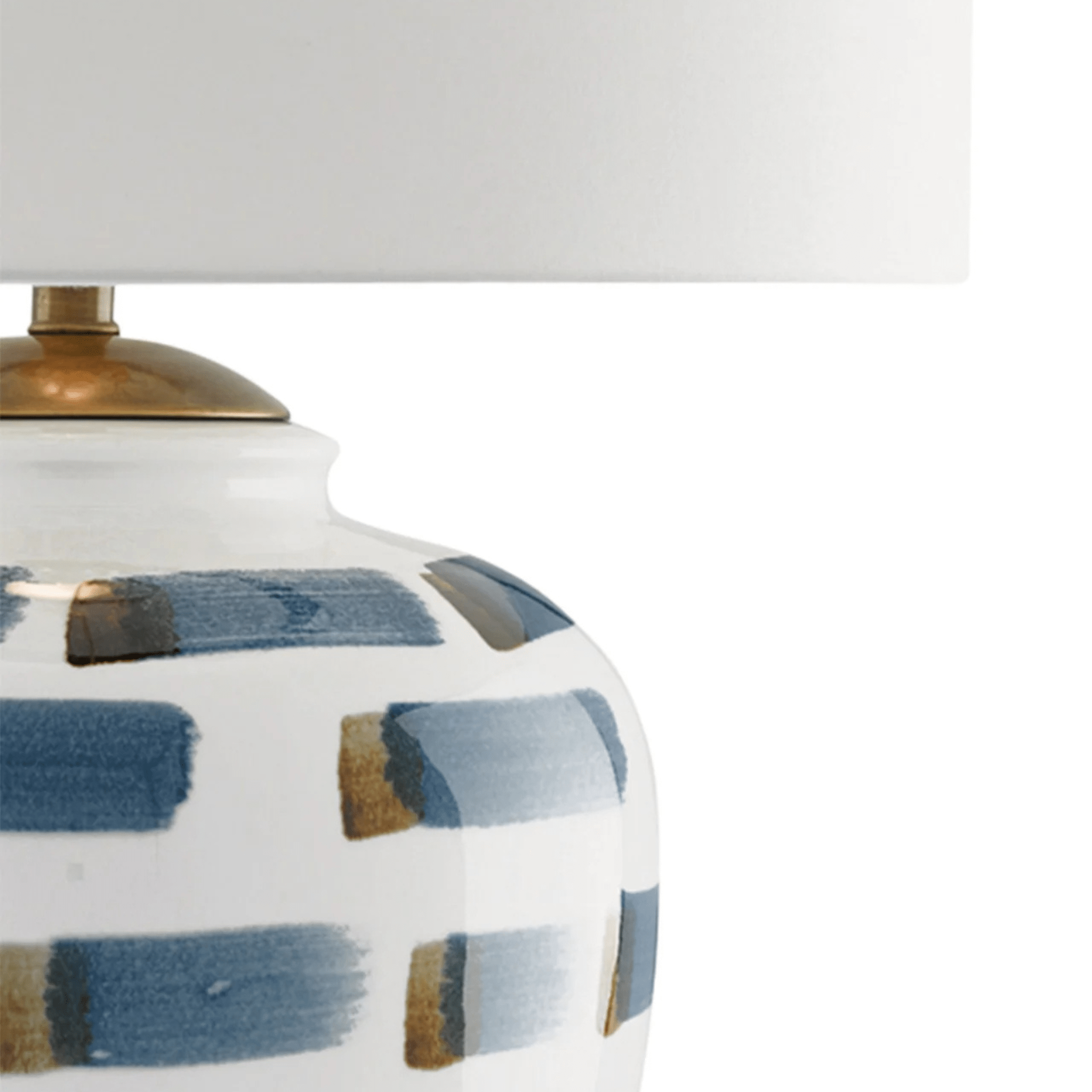 Brush Strokes Blue Table Lamp - Our Boat House