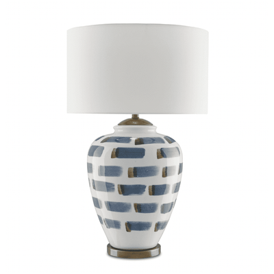 Brush Strokes Blue Table Lamp - Our Boat House