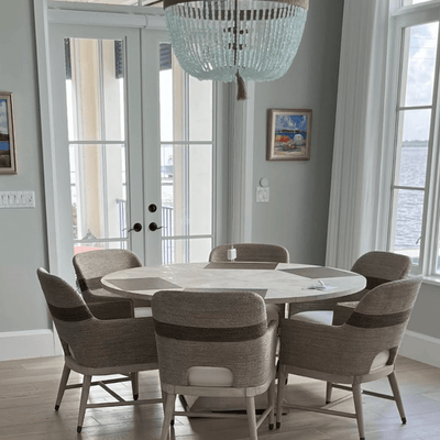 Brynn Rope Arm Chair - Fog White - Our Boat House