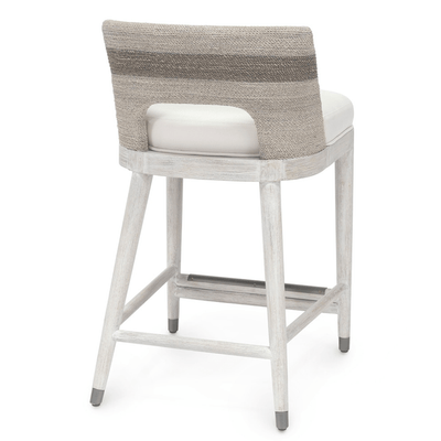 Brynn Rope Counter Stool - Fog White - Our Boat House