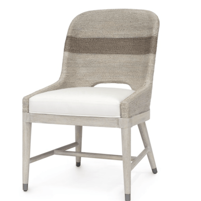 Brynn Rope Side Chair - Fog White - Our Boat House