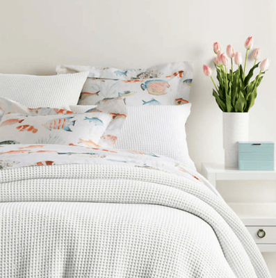 Bubble Matelassé Sham - White - Our Boat House