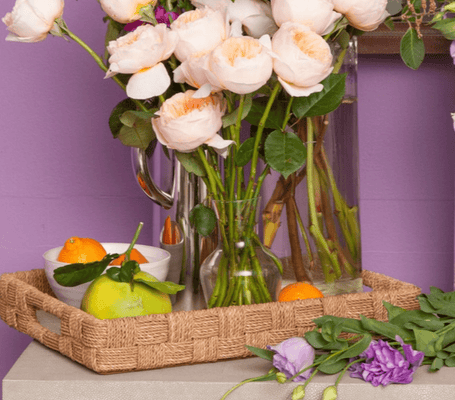 Cadie Cottage Raffia Tray Set - Rectangle - Our Boat House