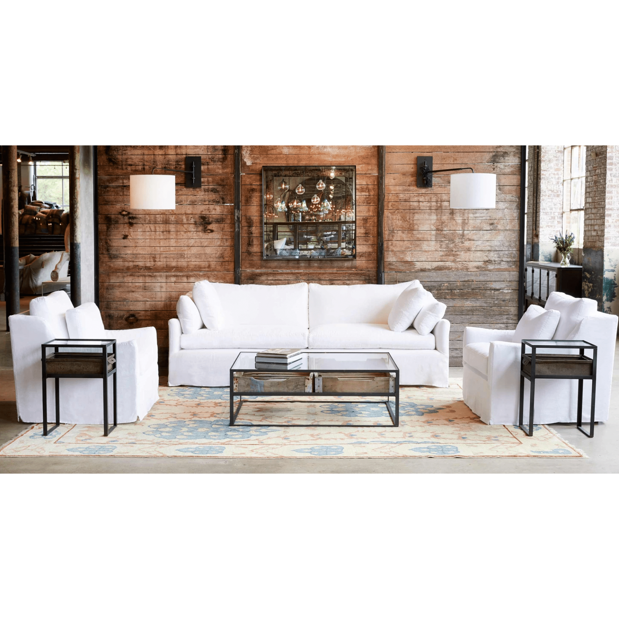 Caicos 96in Slipcovered Sofa - Our Boat House