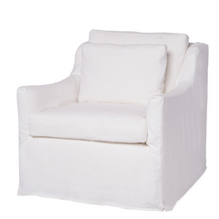 Caicos Slipcovered Swivel Chair