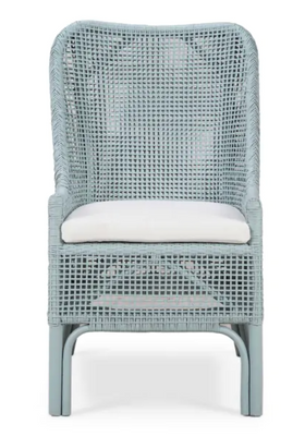 Calypso Rattan Dining Chair in Cloud Blue