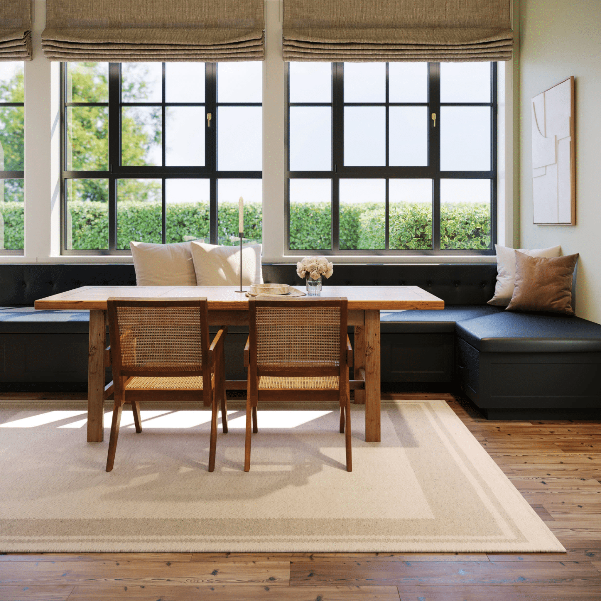 Canon Bordered Cozy Wool Rug - Our Boat House