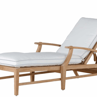Cape Cod Chaise Lounge - Natural Teak - Our Boat House