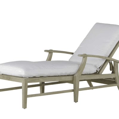 Cape Cod Chaise Lounge - Oyster Teak - Our Boat House