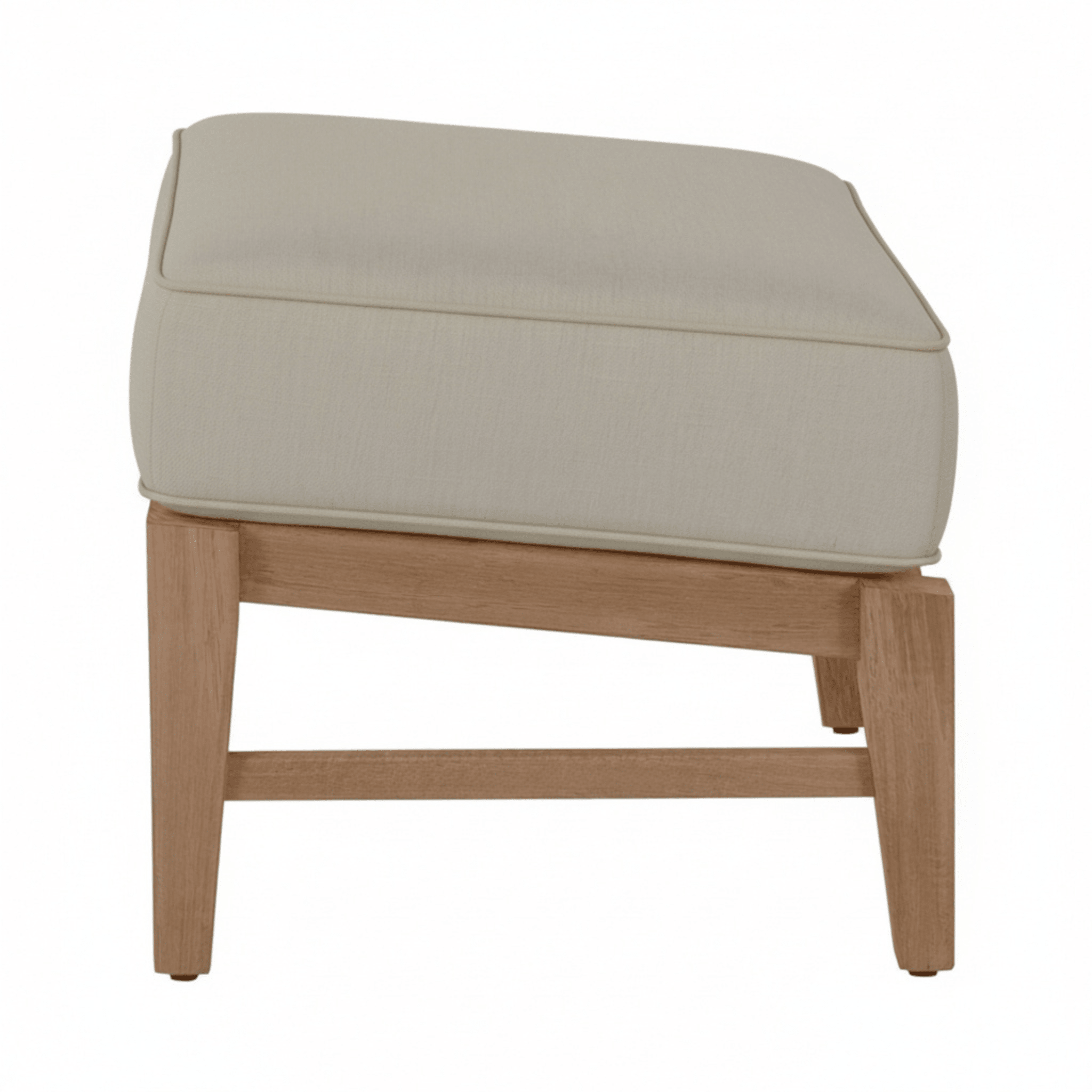 Cape Cod Ottoman - Natural Teak - Our Boat House