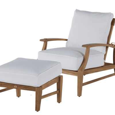 Cape Cod Ottoman - Natural Teak - Our Boat House