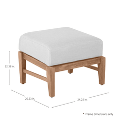 Cape Cod Ottoman - Natural Teak - Our Boat House