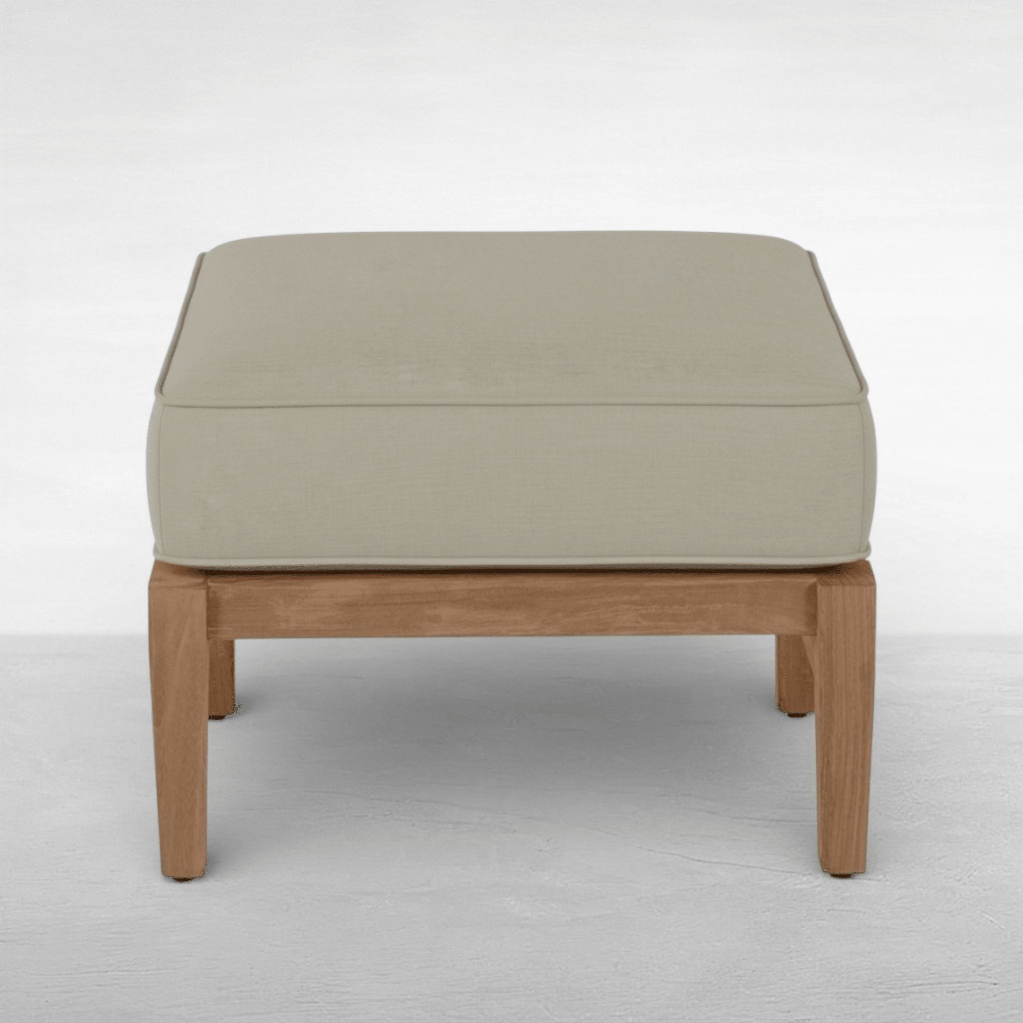 Cape Cod Ottoman - Natural Teak - Our Boat House