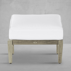 Cape Cod Ottoman - Oyster Teak - Our Boat House