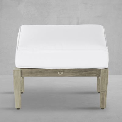 Cape Cod Ottoman - Oyster Teak - Our Boat House