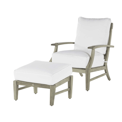 Cape Cod Ottoman - Oyster Teak - Our Boat House