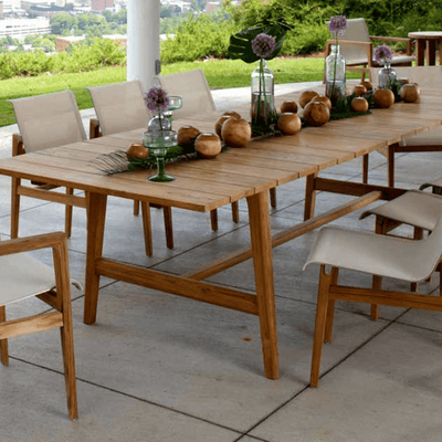 Cape Cod Outdoor Extension Dining Table - Natural or Oyster Teak - Our Boat House
