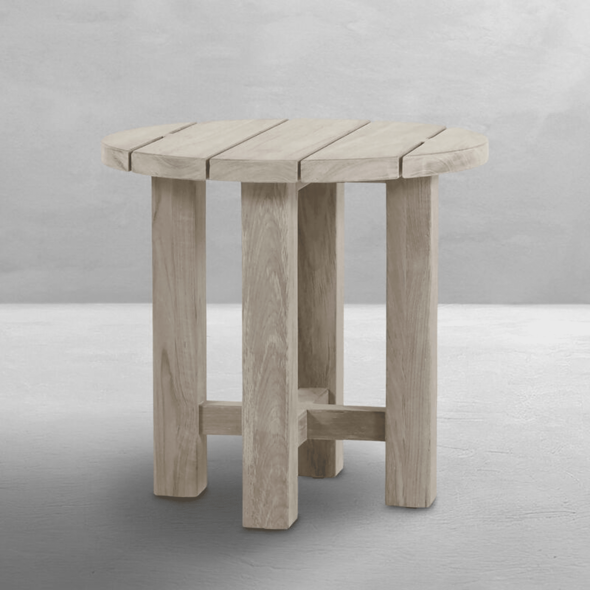Cape Cod Outdoor Side Table - Natural or Oyster Teak - Our Boat House