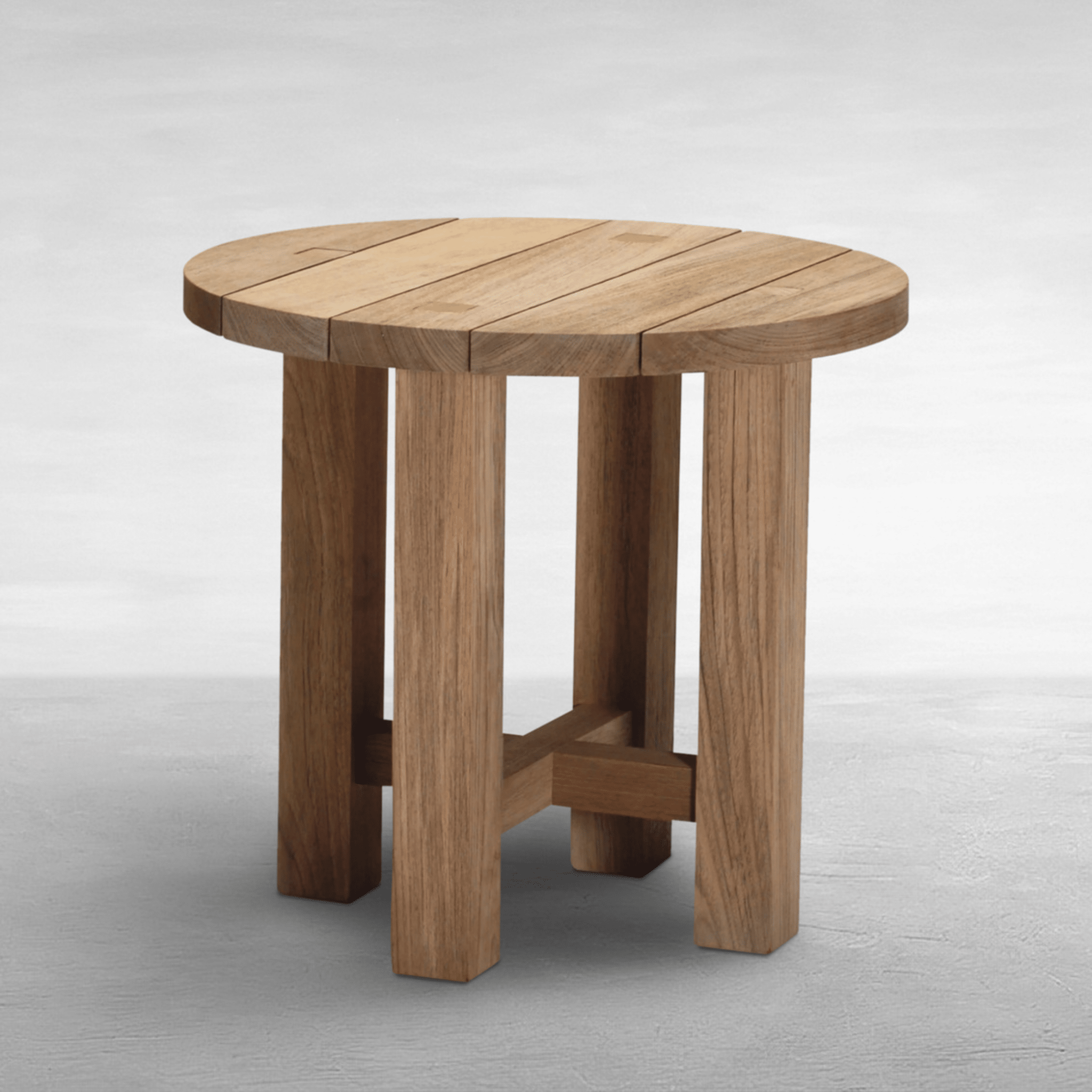 Cape Cod Outdoor Side Table - Natural or Oyster Teak - Our Boat House