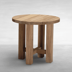 Cape Cod Outdoor Side Table - Natural or Oyster Teak - Our Boat House