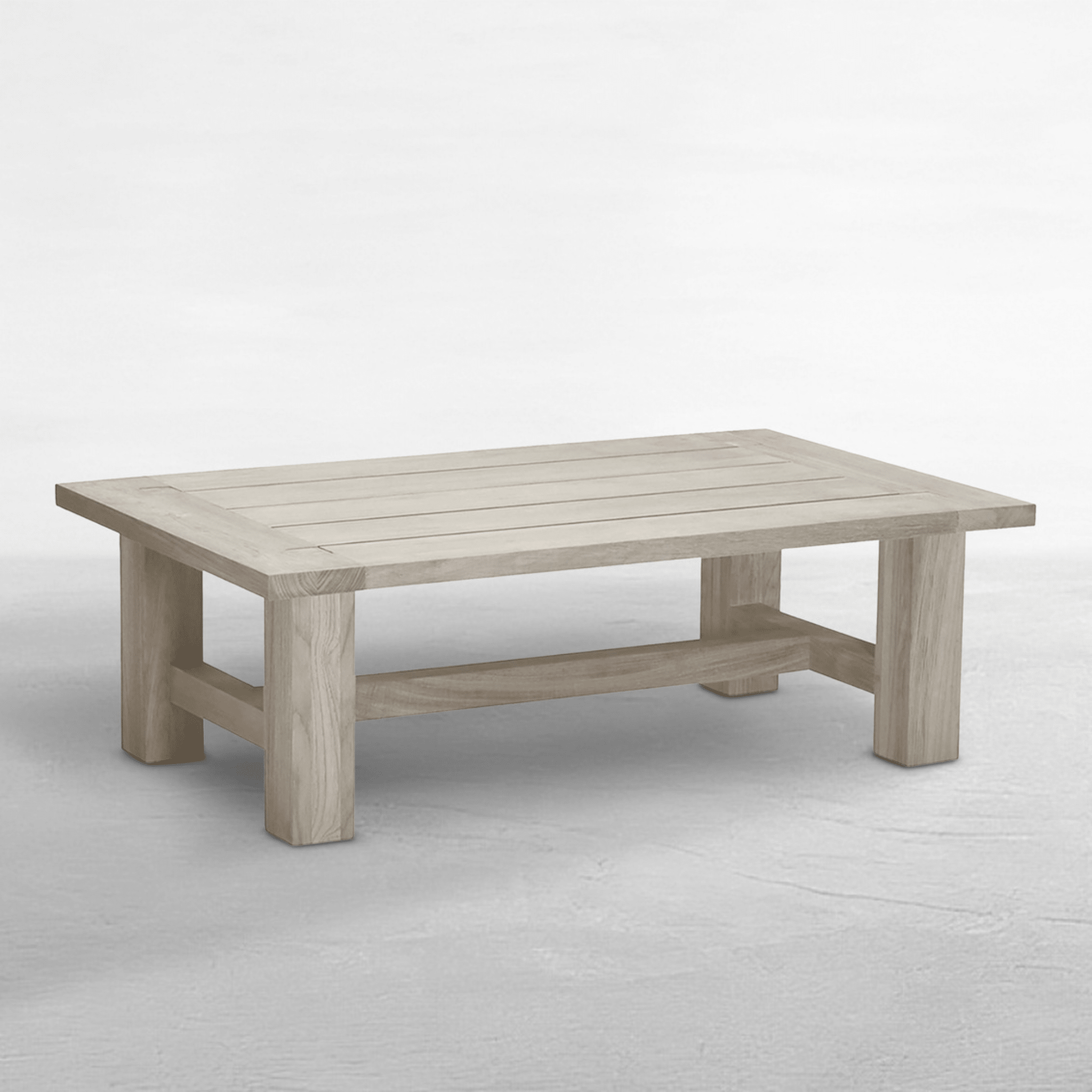 Cape Cod Rectangular Coffee Table - Natural or Oyster Teak - Our Boat House