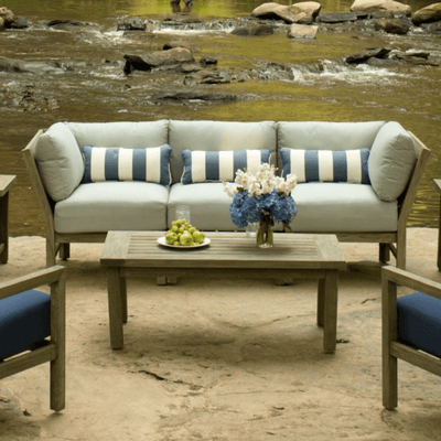 Cape Cod Rectangular Coffee Table - Natural or Oyster Teak - Our Boat House