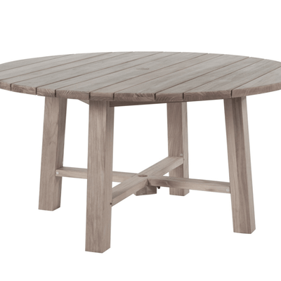 Cape Cod Round Dining Table - Natural or Oyster Teak - Our Boat House